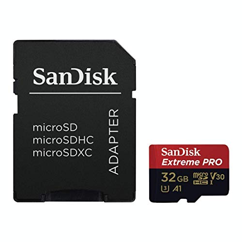 SanDisk Extreme Pro Scheda di Memoria microSDHC da 32 GB e Adattatore SD con App...