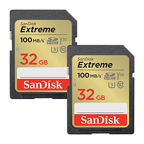 SanDisk Schede SDHC Extreme da 32 GB (confezione da 2) + RescuePRO Deluxe, fino...
